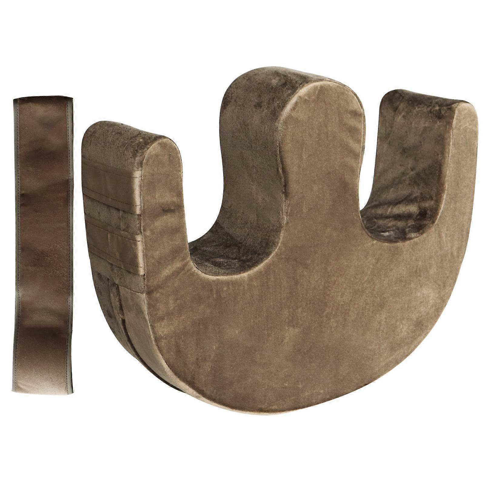 Bedridden Patient Turning Device with Leg Support and Handle for Elderly Care, Brown