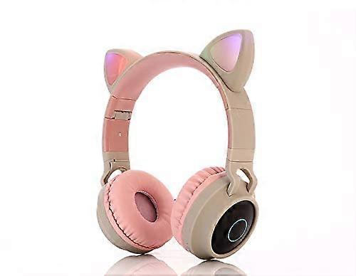 NoiseCancelling Headset Bluetooth Wireless Foldable Stereo Cat Ear Headset, Luminous Cat Ear, 1pc