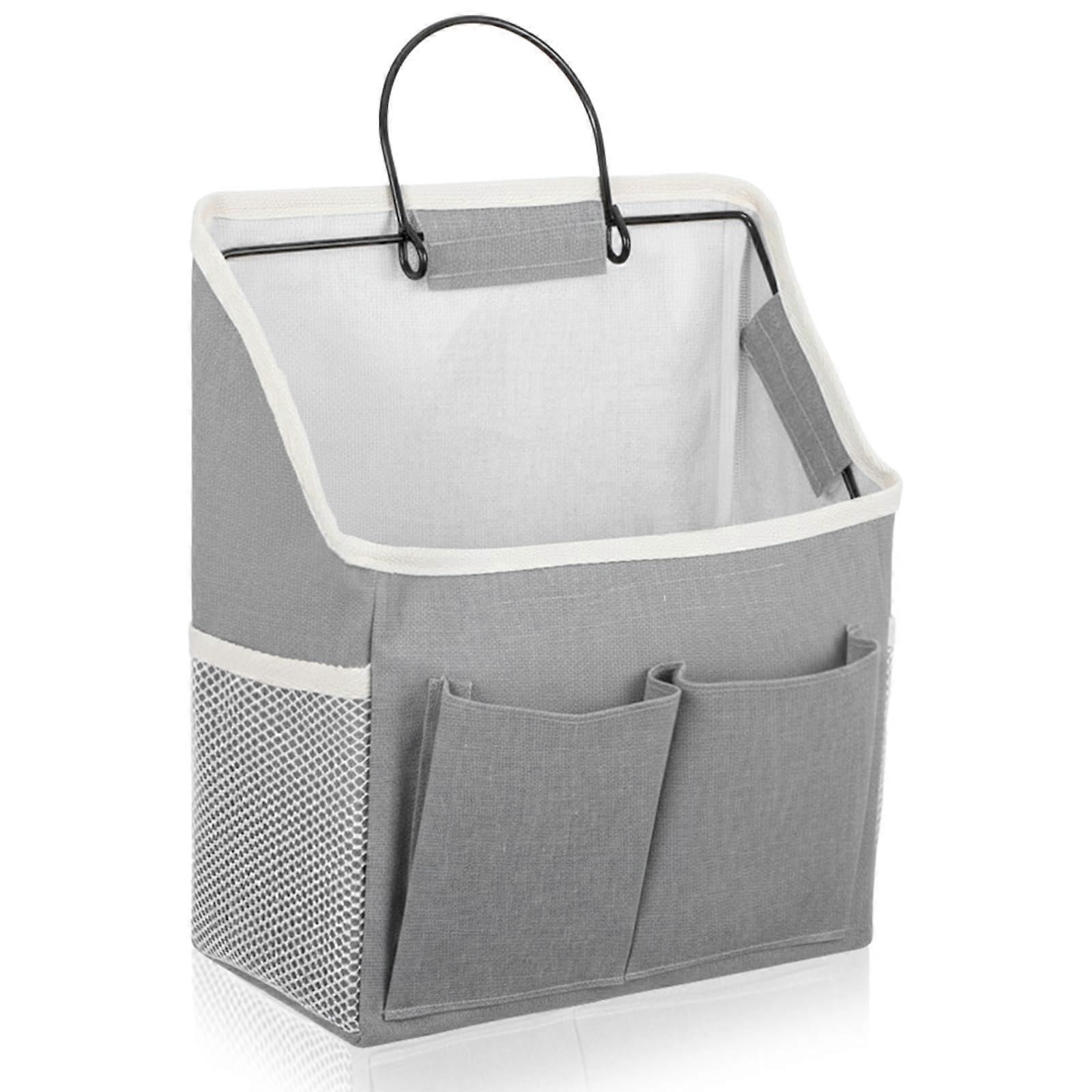 Wall Hanging Storage Organizer Cotton Linen MultiPocket Over the Door Storage Bag for Home