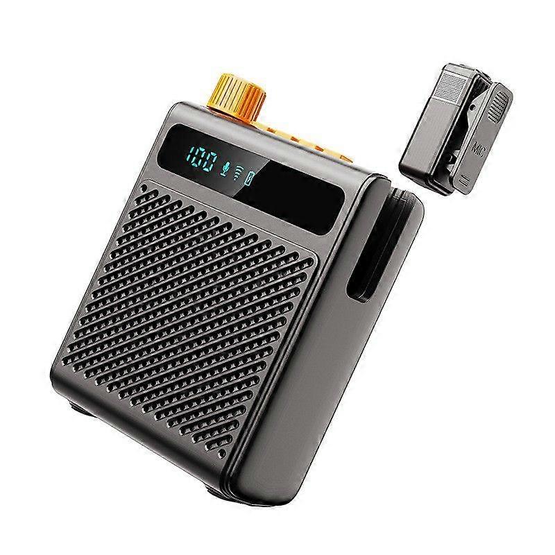 Portable Wireless Amplifier with Microphone, USB, for Bluetooth 4.1, 2000mAh Battery - Black