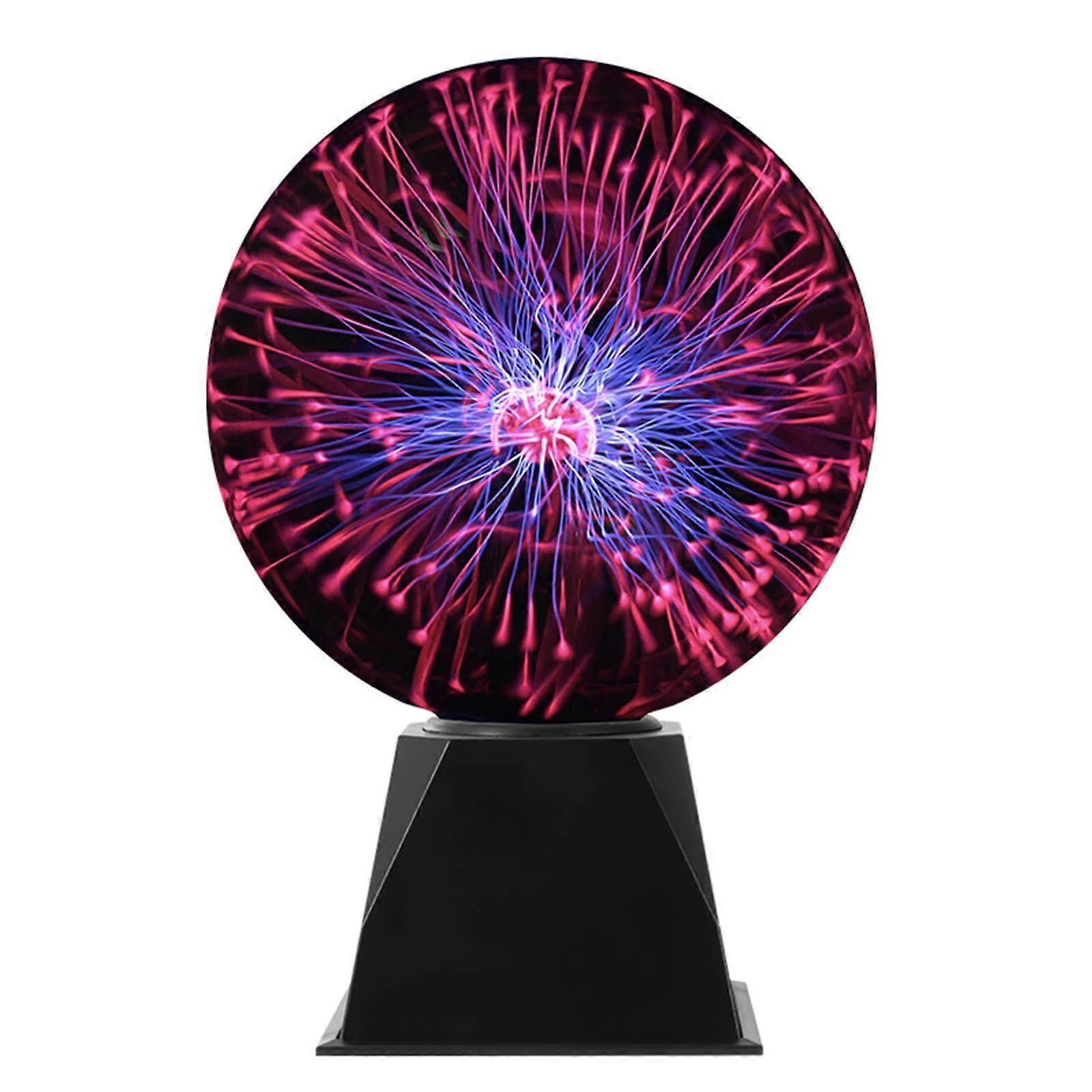USB Plasma Ball Lamp 4 Inch Touch Sensitive Plasma Globe with Dual Power for Desk and Room Decor