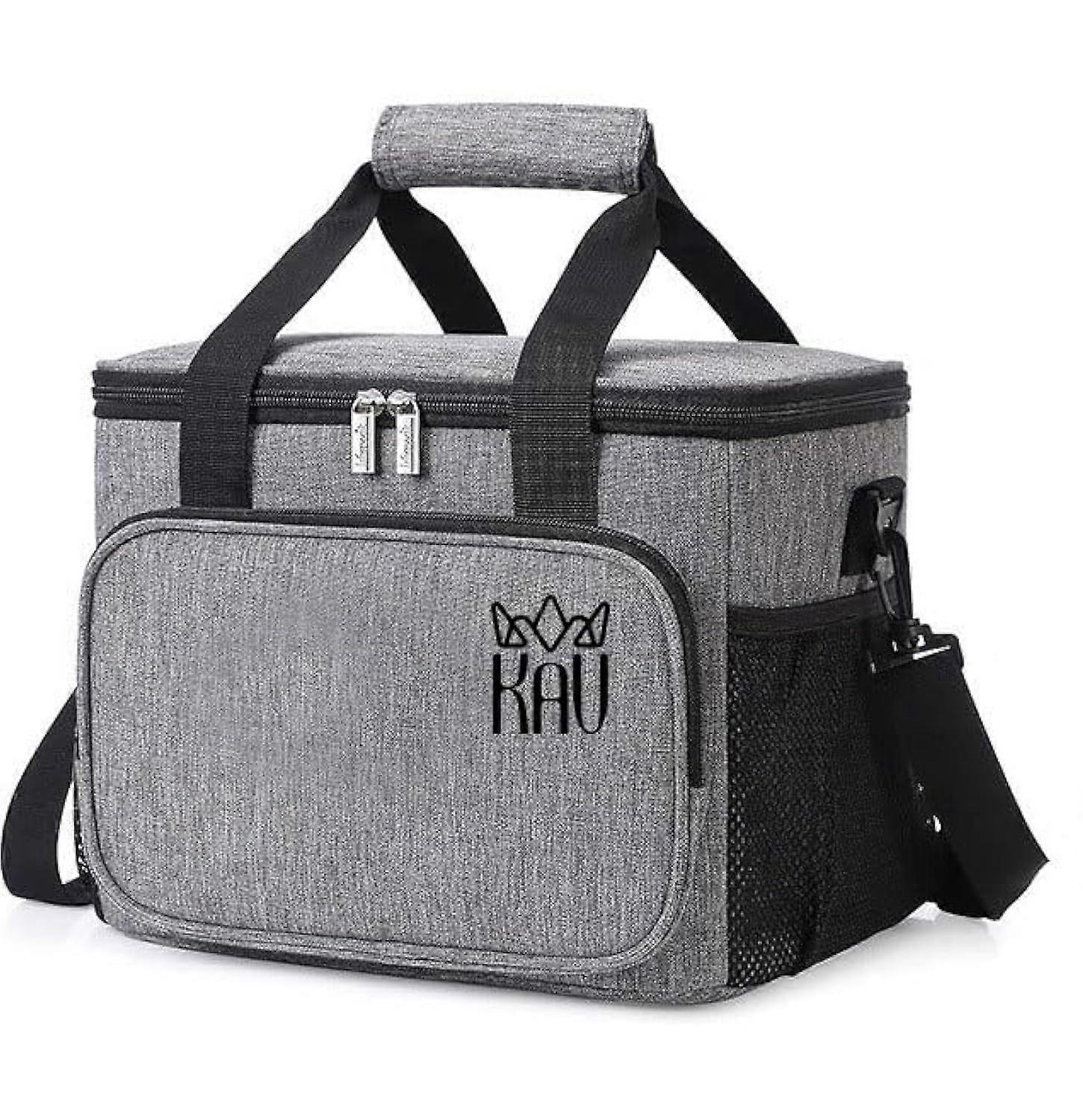 15L Insulated Cooler Bag with Leakproof Thermal Lining and Shoulder Strap for Picnic Camping Beach