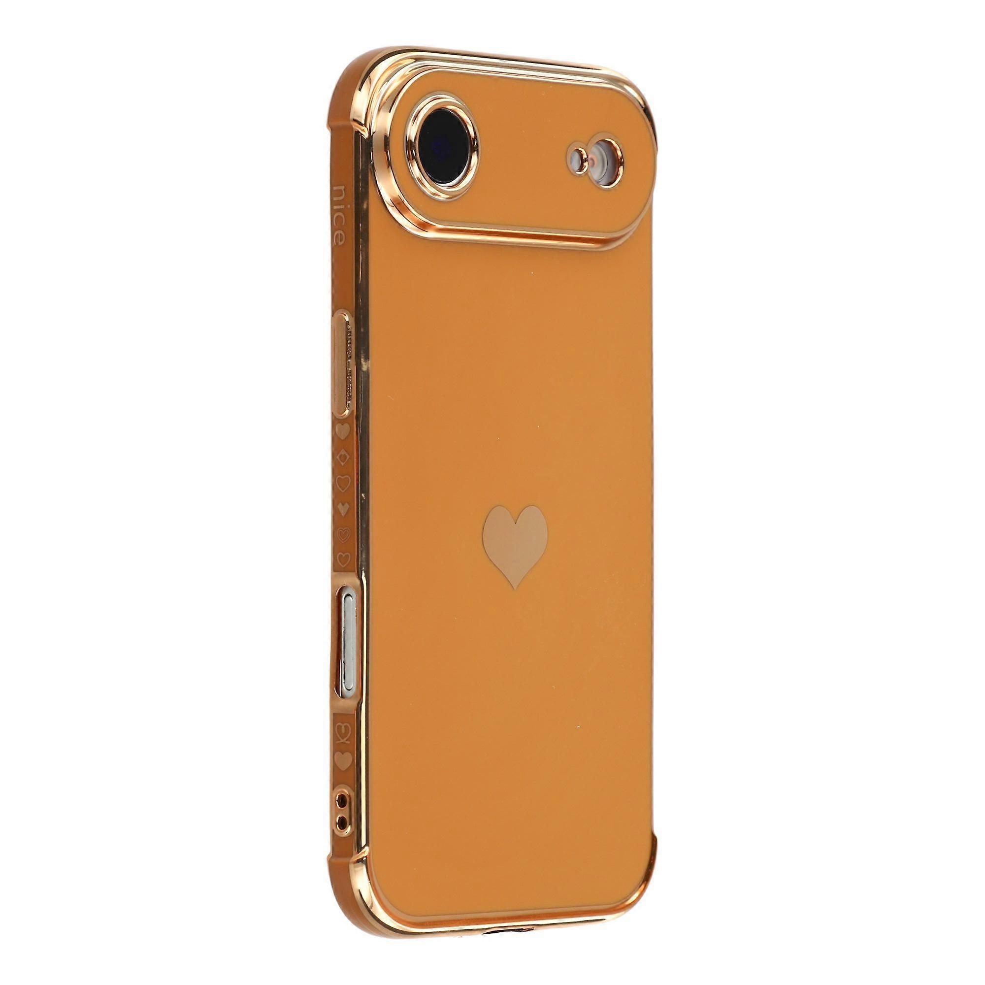 For iPhone Air Case TPU Phone Back Cover Electroplating Heart Pattern