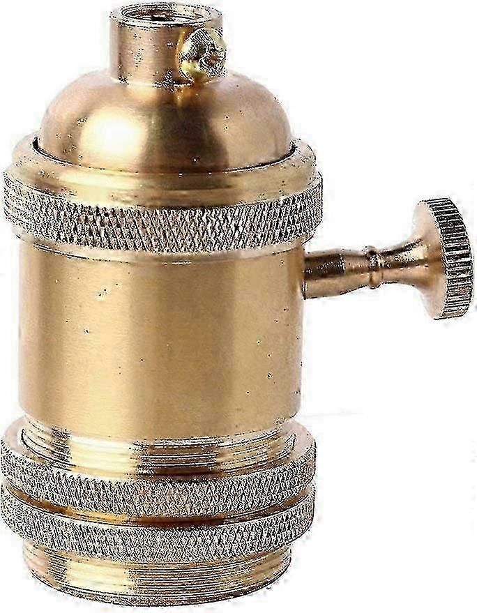 Base de lámpara E27 con interruptor para accesorios antiguos de latón