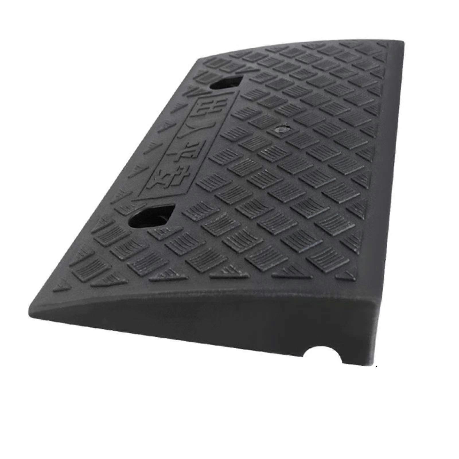 Wheelchair Threshold Ramp NonSlip Durable Plastic for Home Hospital Step Height Difference Black