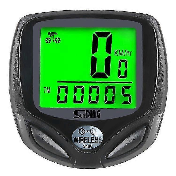 Bicycle Speedometer and Odometer Wireless Waterproof Cycle Bike Computer with LCD Display & Multi