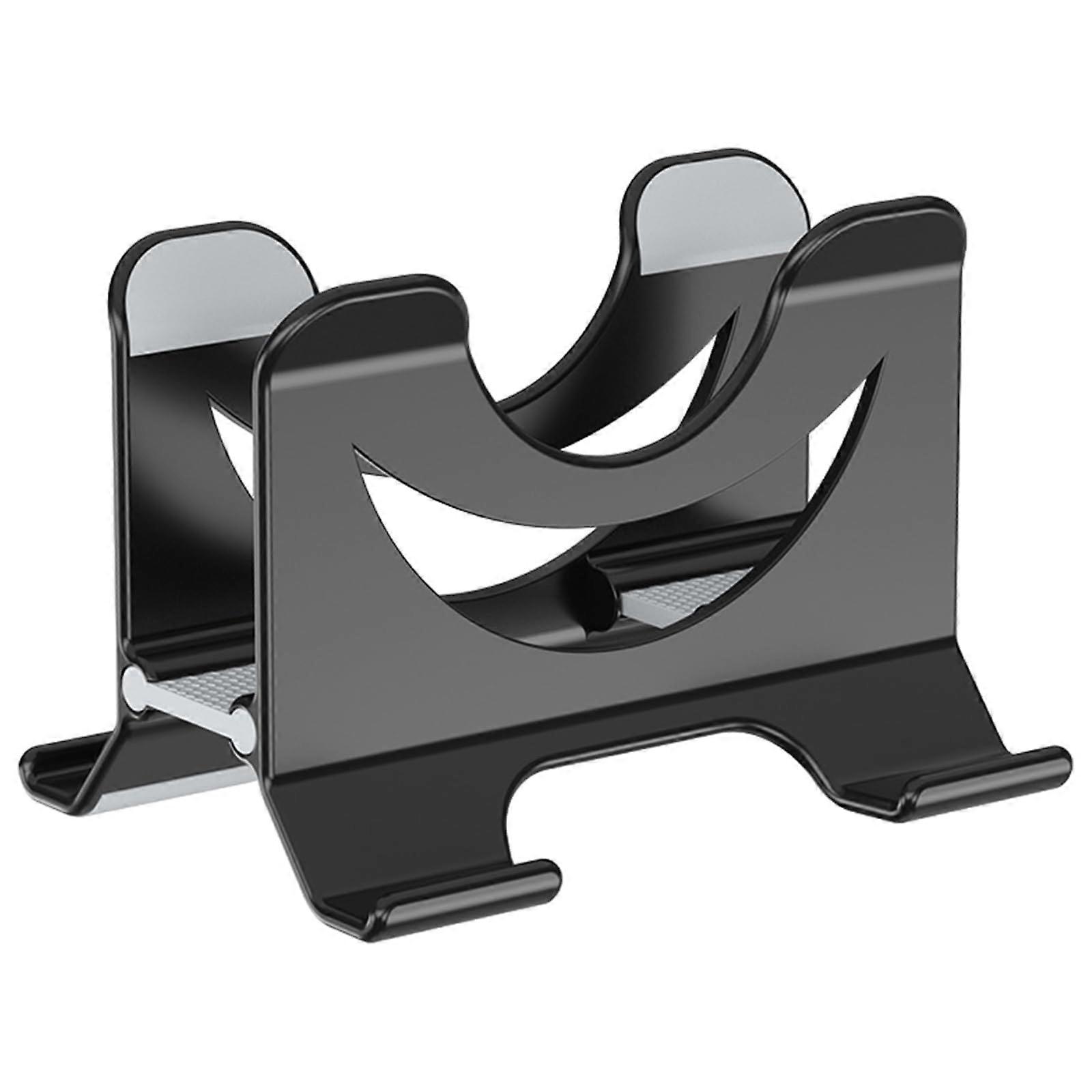 Laptop Vertical Stand Adjustable Holder Ergonomic Design Space Saving Slip Resistant for Multiple Models Black