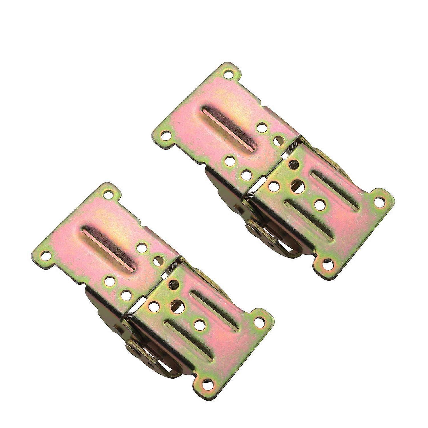 2PCS Folding Table Leg Brackets with SpringLoaded 180° Right Angle Hinges for Heavy Duty Support