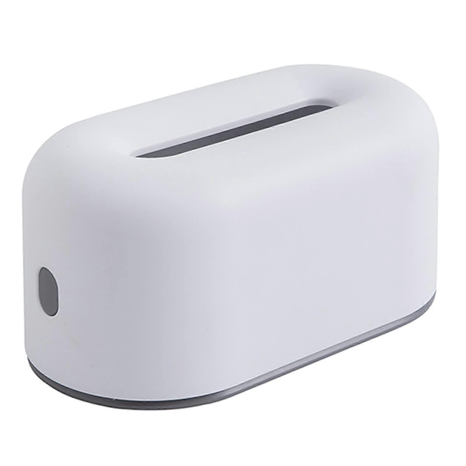 Nordic Rectangular Tissue Box Cover with Adjustable Height and Detachable Bottom – Warm White