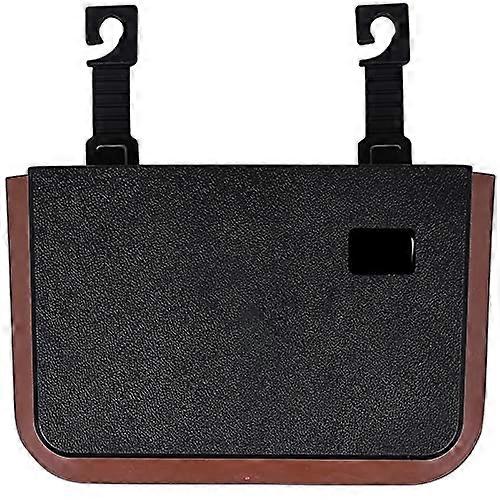 Foldable Waterproof Car Trash Can and Organizer with Small Table, Seat Back Hanging, Beige