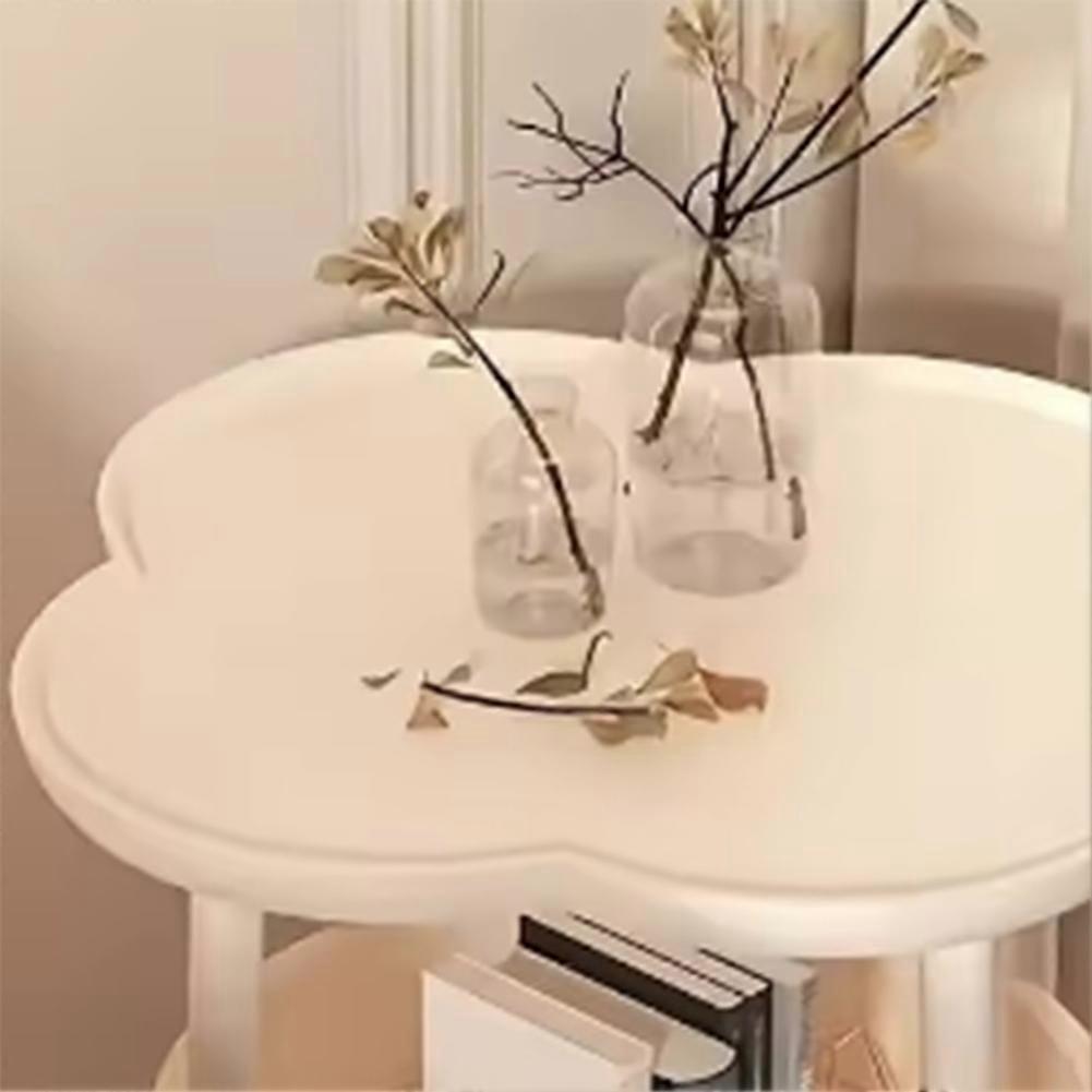 Sofa Side Several Bedroom Small Table Room Storage Table Balcony Double Layer Coffee Table White