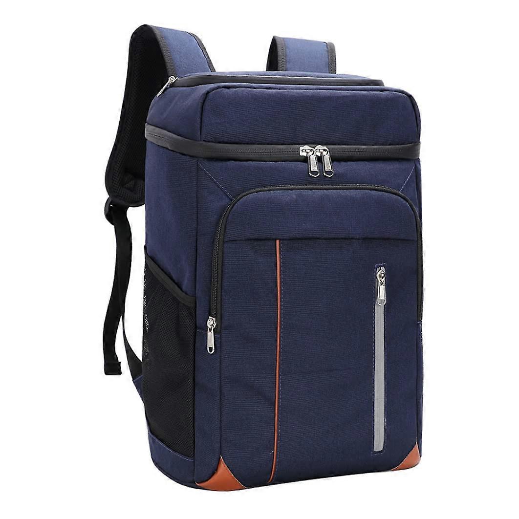 Cooler Backpack Large 30Can Insulated Leakproof Design for Camping Hiking Picnic Blue