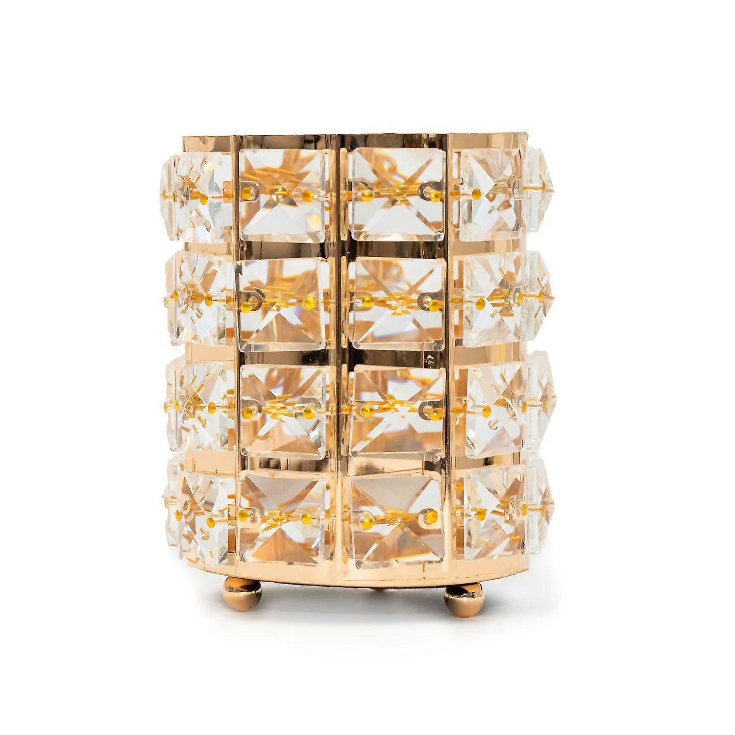 Brush holder for make-up brushes made of iron and glass 10.2 x 11.4 cm - Storage Organizer for pens Beauty Cosmetics