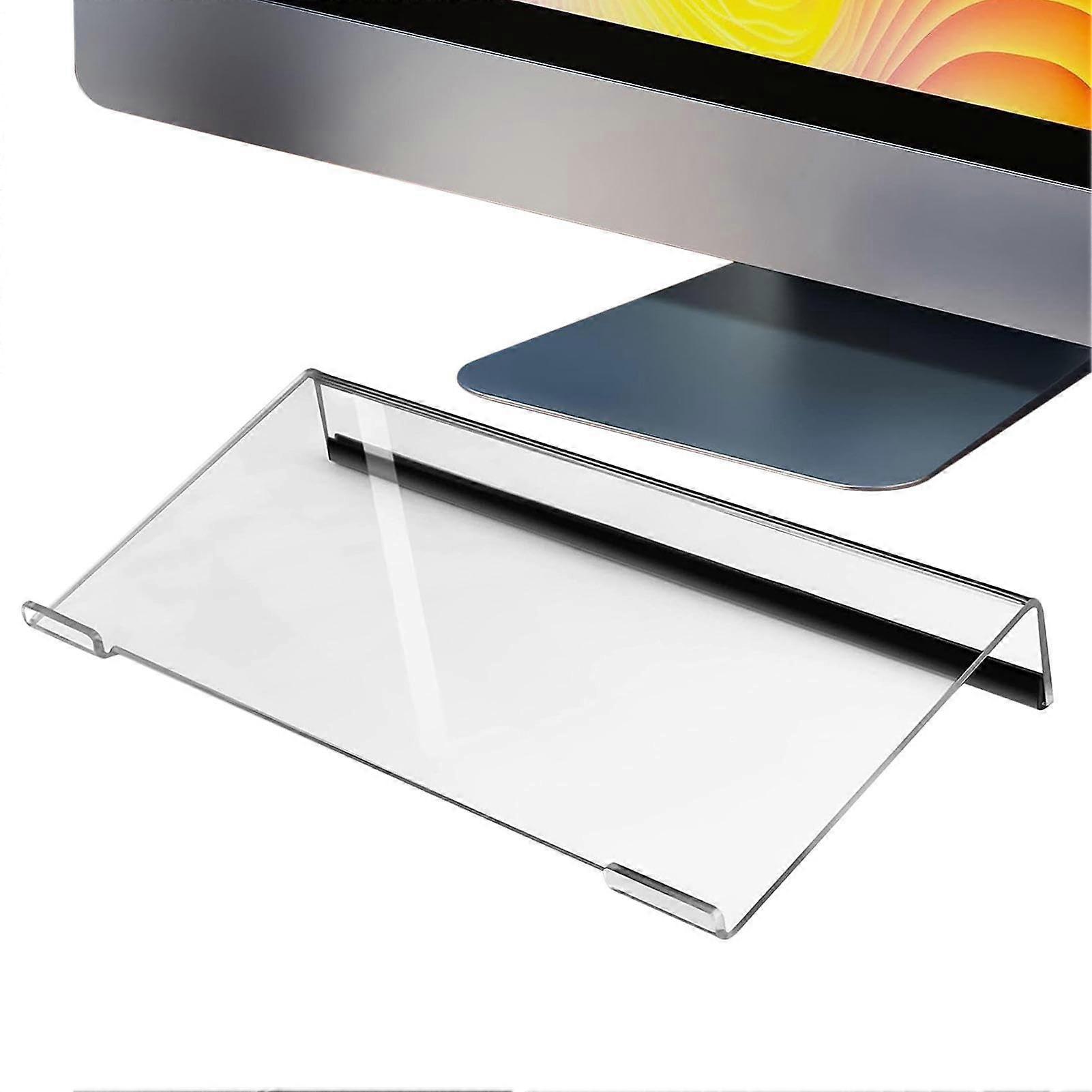 Clear Acrylic Keyboard Stand Riser for Desk with Ergonomic Typing Angle, Lightweight Pair
