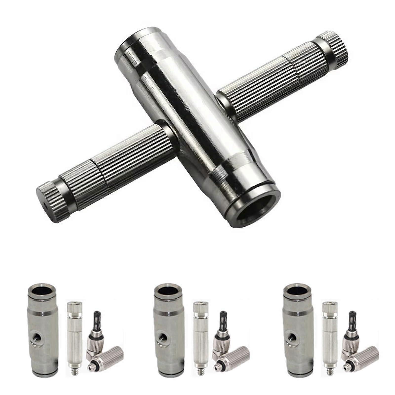 10 Pack  Pressure Brass Misting Nozzles with Filter AntiDrip 0.7mm Double Spray for Cooling