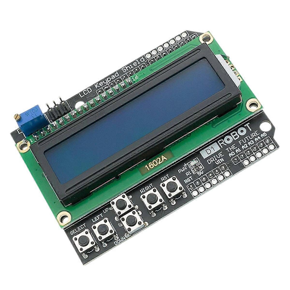LCD Keypad Shield LCD1602 Blue Screen Display for Arduino UNO Mega Wide Compatibility