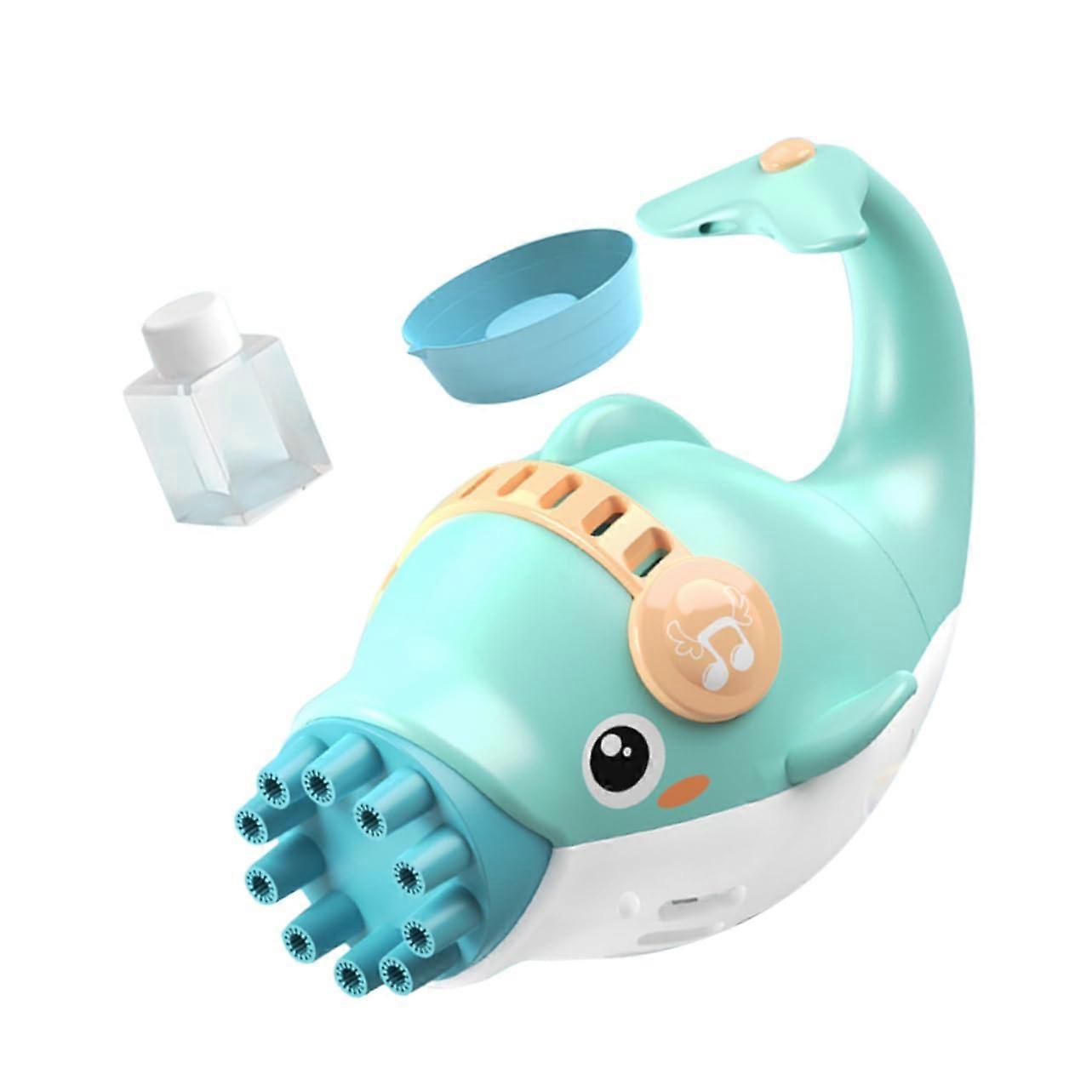 Dolphin Bubble Machine for Kids, 10Hole Electric Bubble Blower with Continuous Play and Easy Refill