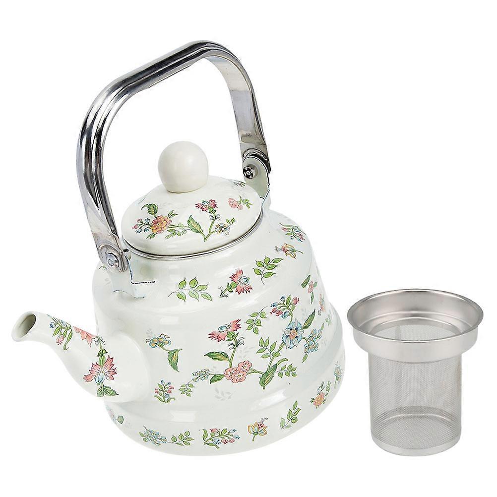 Ancient Clock Pot Enamel Coffee Kettle for Home Use Infuser Teapot