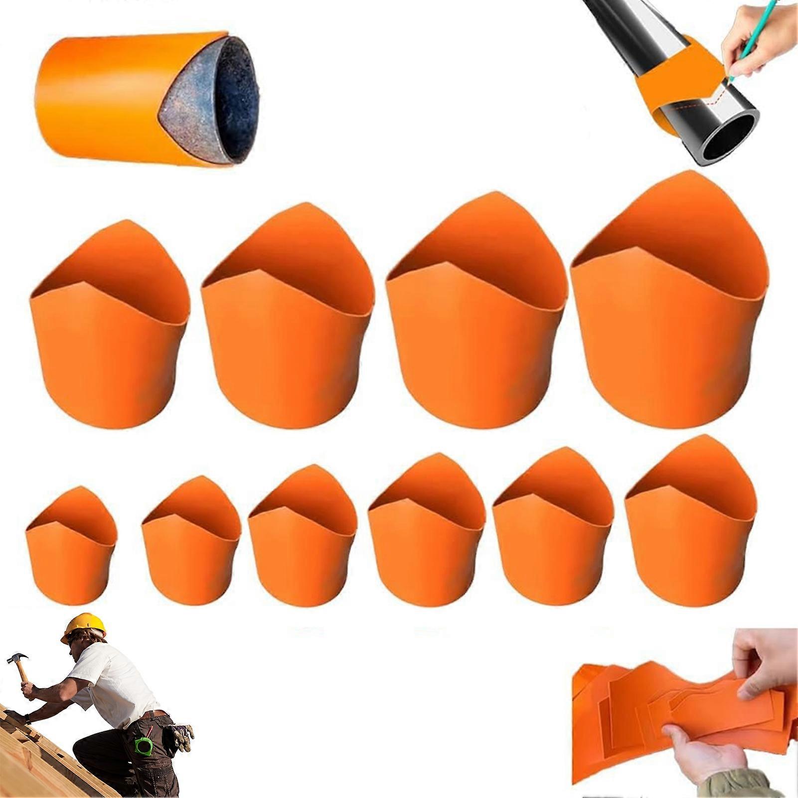 Pipe Saddle Template Cutting Guide Universal Faux Leather 20-200mm