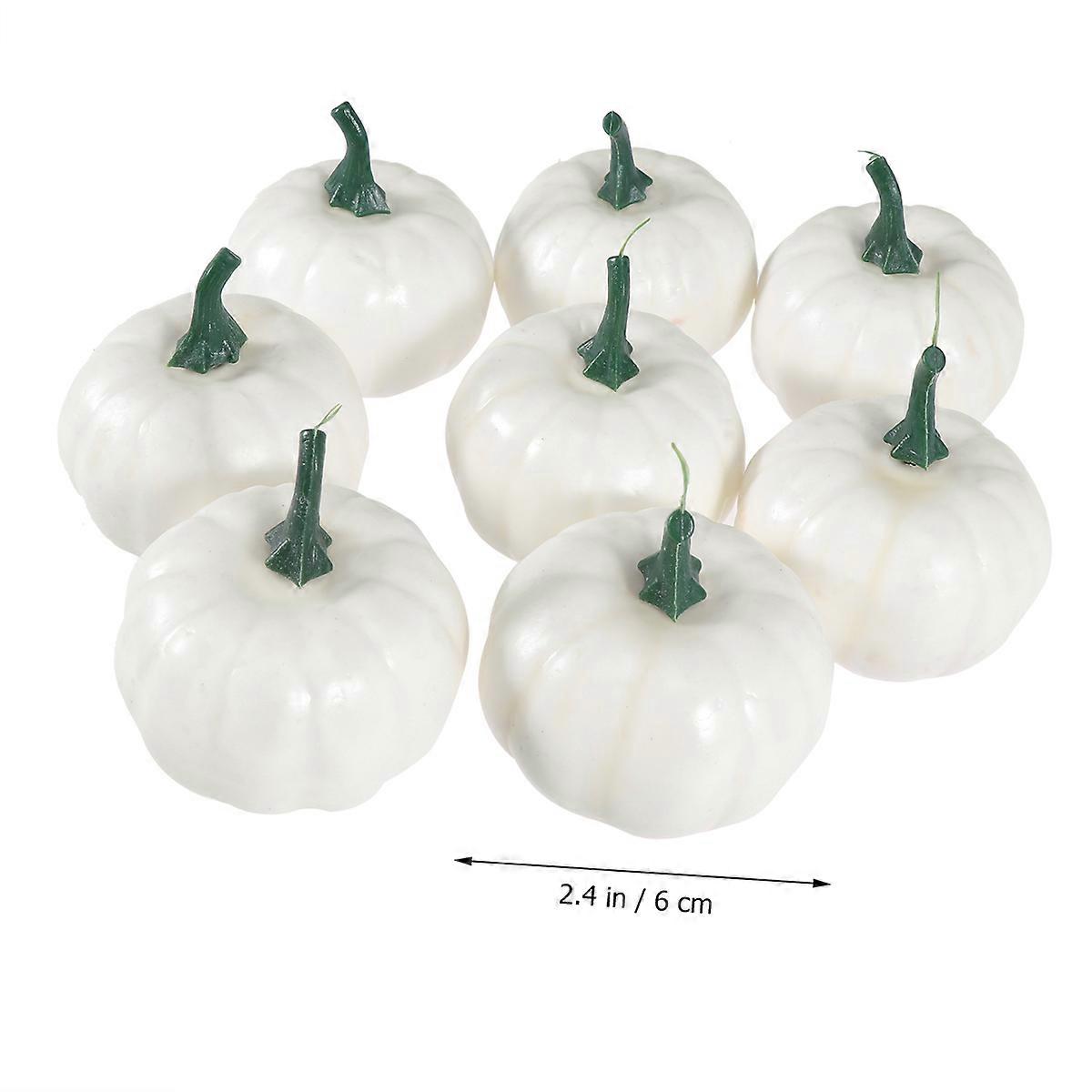 Pumpkin Mold Artificial Pumpkins for Decoration 8Pcs Realistic White DIY Props