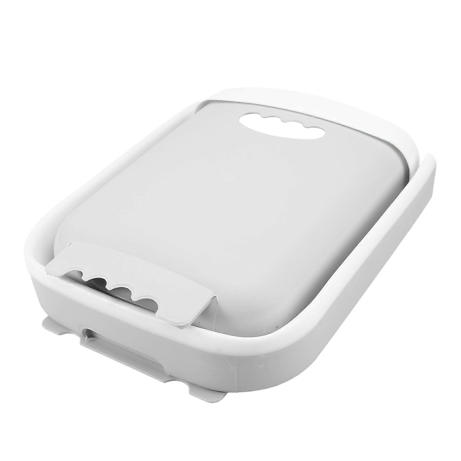 Grey Folding Trash Can for Wall-Mounted Waste Container 1Pcs Plastic