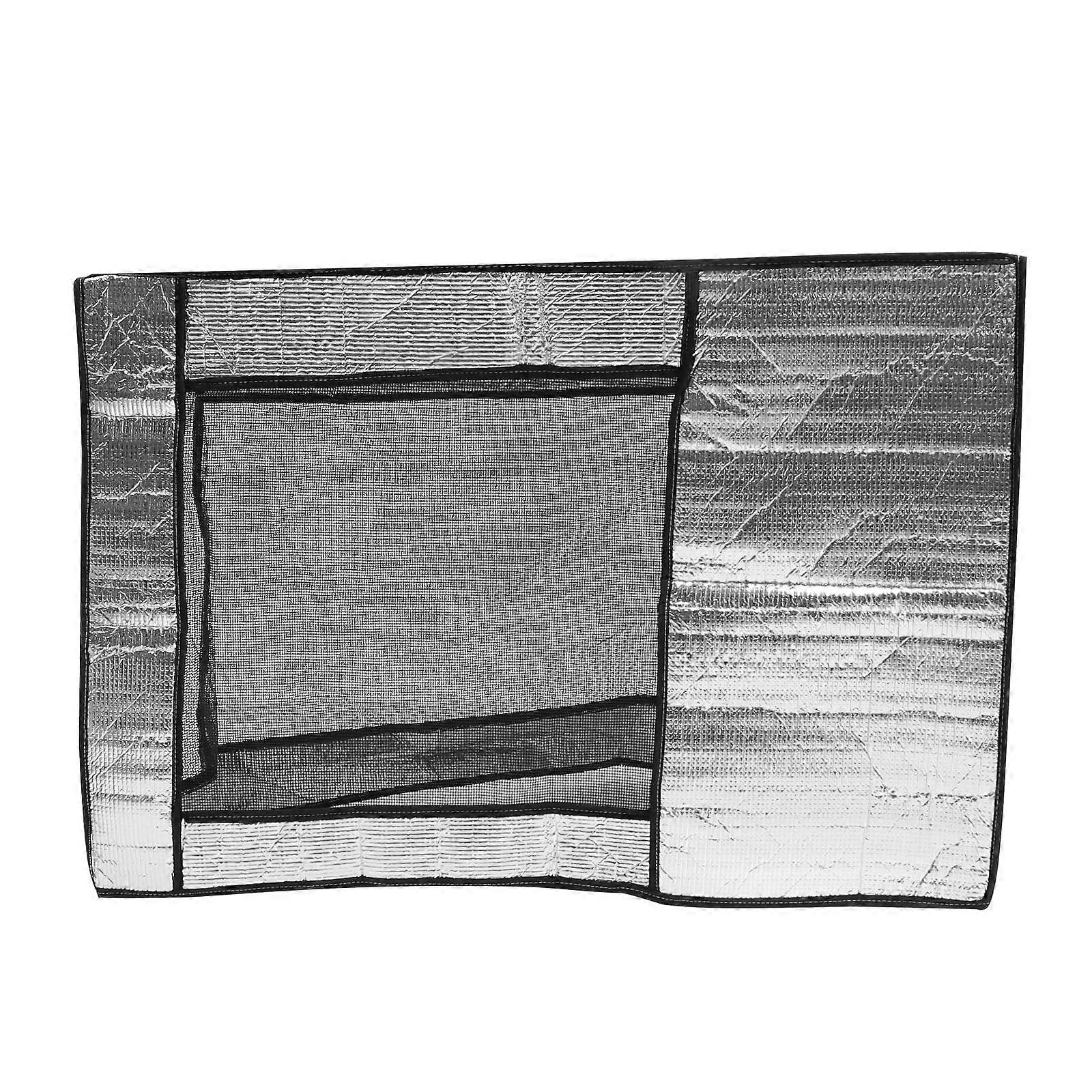 Protective Cover Air Conditioner Outdoor Unit Cover 2Pcs Silver