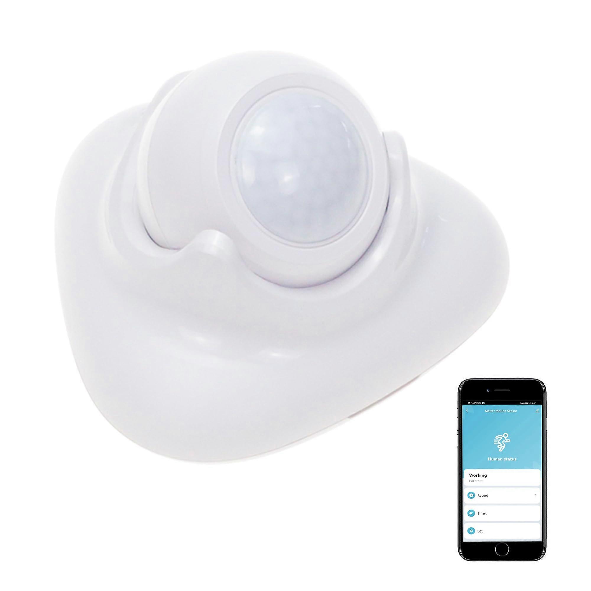 Matter Compatible Smart Motion Sensor with Instant Alerts, Wireless PIR Detector for Home Security