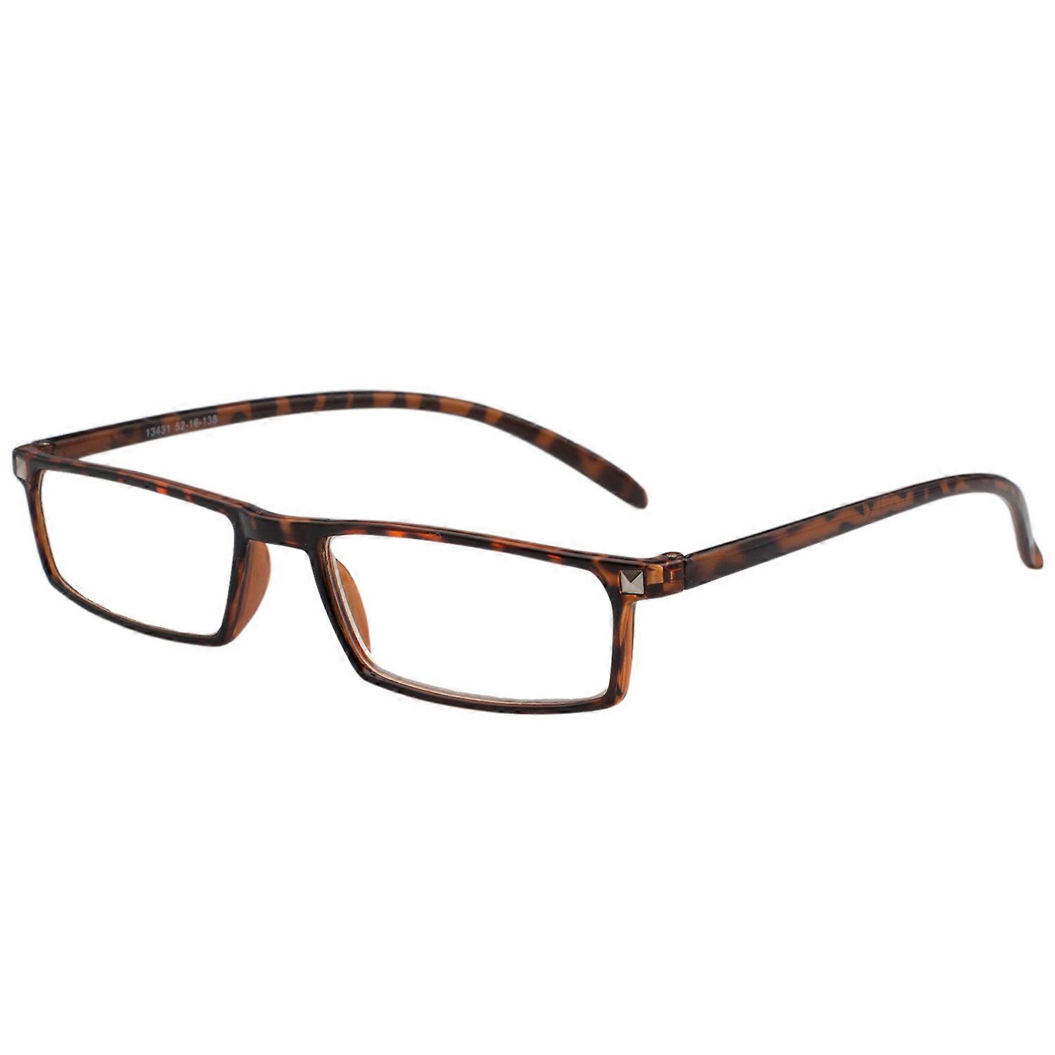 Reading Glasses +3.00 Blue Light Blocking Tortoiseshell Frame for Farsightedness
