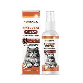 Effective Cat Repellent Spray - Indoor & Outdoor, Natural Citrus Scent, Safe & Non-Toxic, Prevents Climbing & Urinating, 120ml