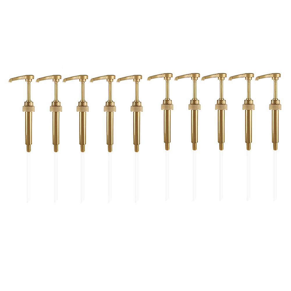 10 Pcs Coffee Milk Tea Dispenser Syrup Pump Gold Liquid Dispenser for Syrup 8Ml Bottle Dispenser Pu