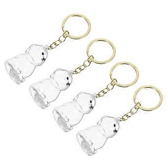 Herdenkingsdoos voor hondenhaar, sleutelhangers voor het bewaren van een aandenken aan uw huisdier, 4-delige set