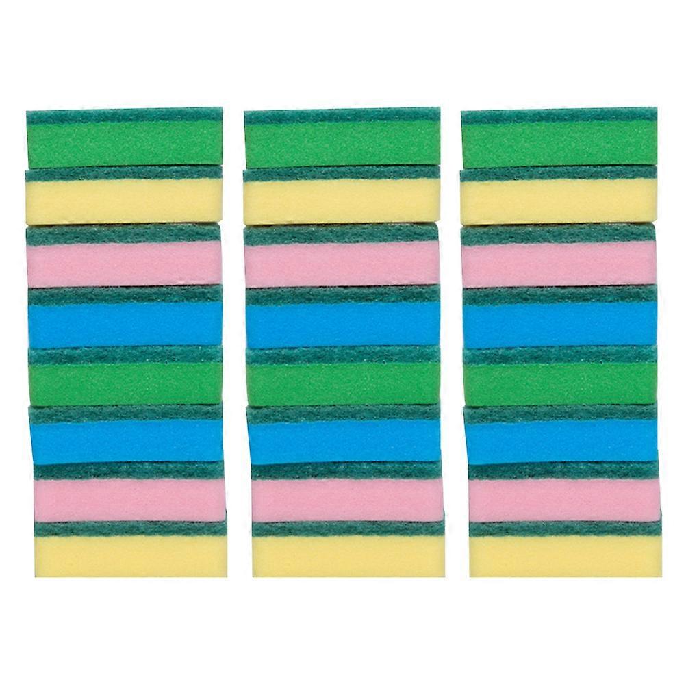 50 Pcs Multifunctional Kitchen Scrub Sponge Practical Sponge Block(Random Color)