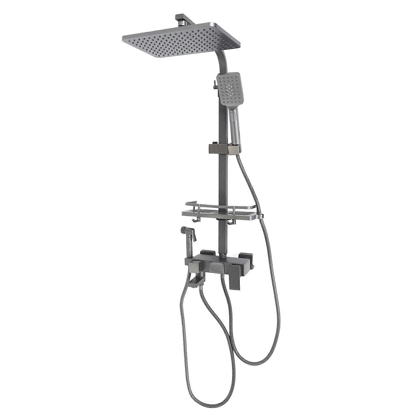 Adjustable Shower Column Set, 3-Mode Rainfall Shower System Wall-Mounted for Home & Spa