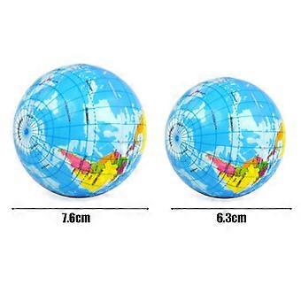 120 stuks wereldbol stressballen, stressballen van schuim met aardemotief, 7,6 cm x 6,3 cm, voor volwassenen en tieners, vingeroefeningen
