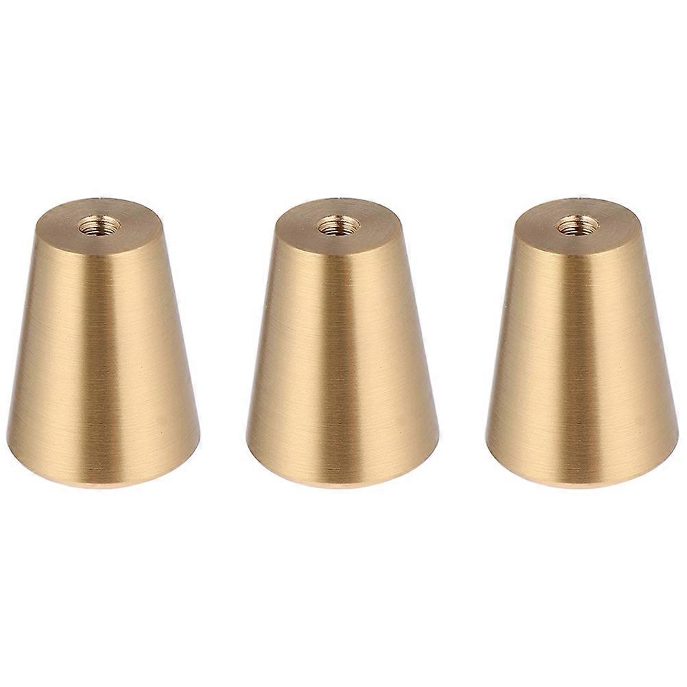 Golden Copper Drawer Handles for Dresser Pulls 3Pcs Single Hole Knobs