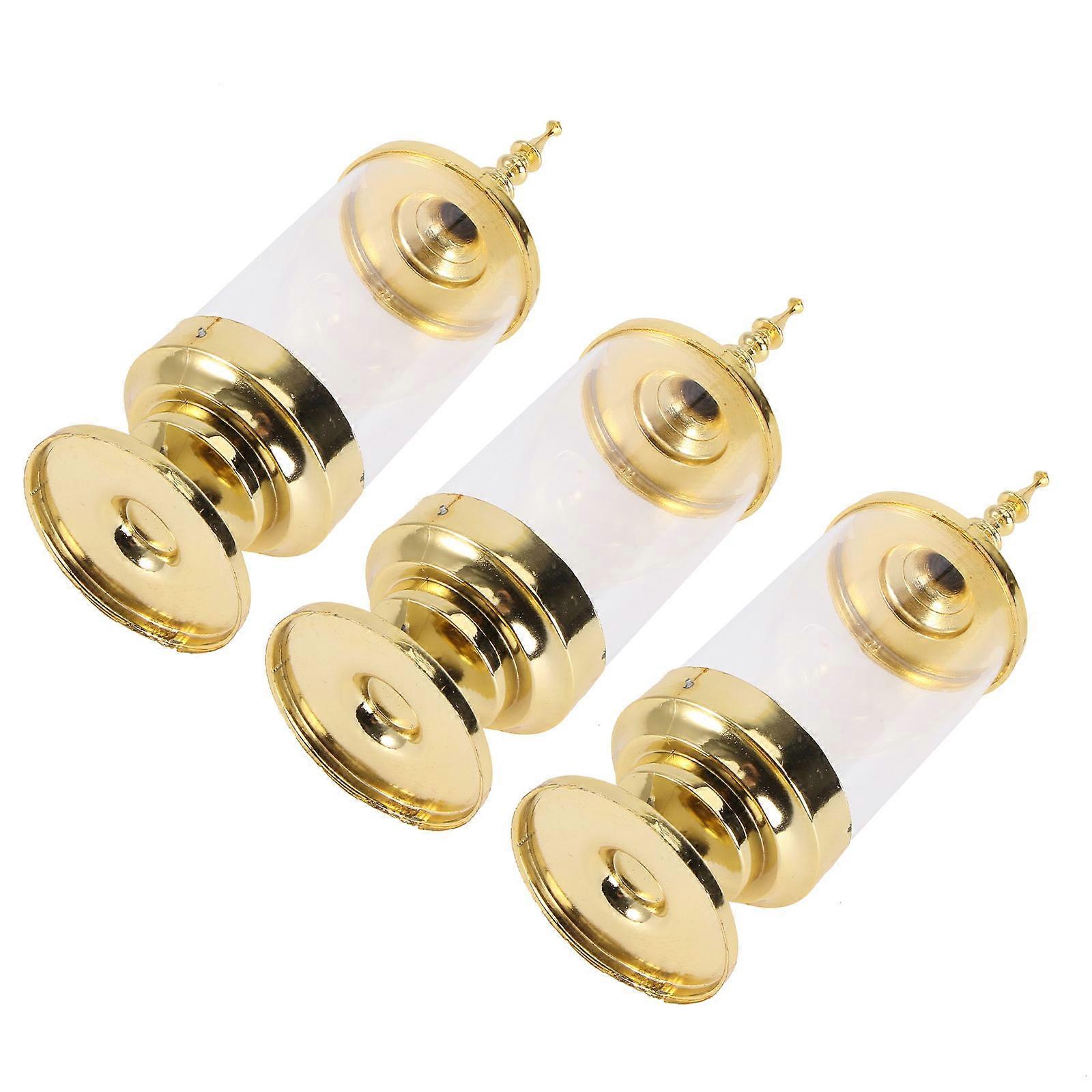 Party Box for Storage 3Pcs Golden Candlestick Boxes