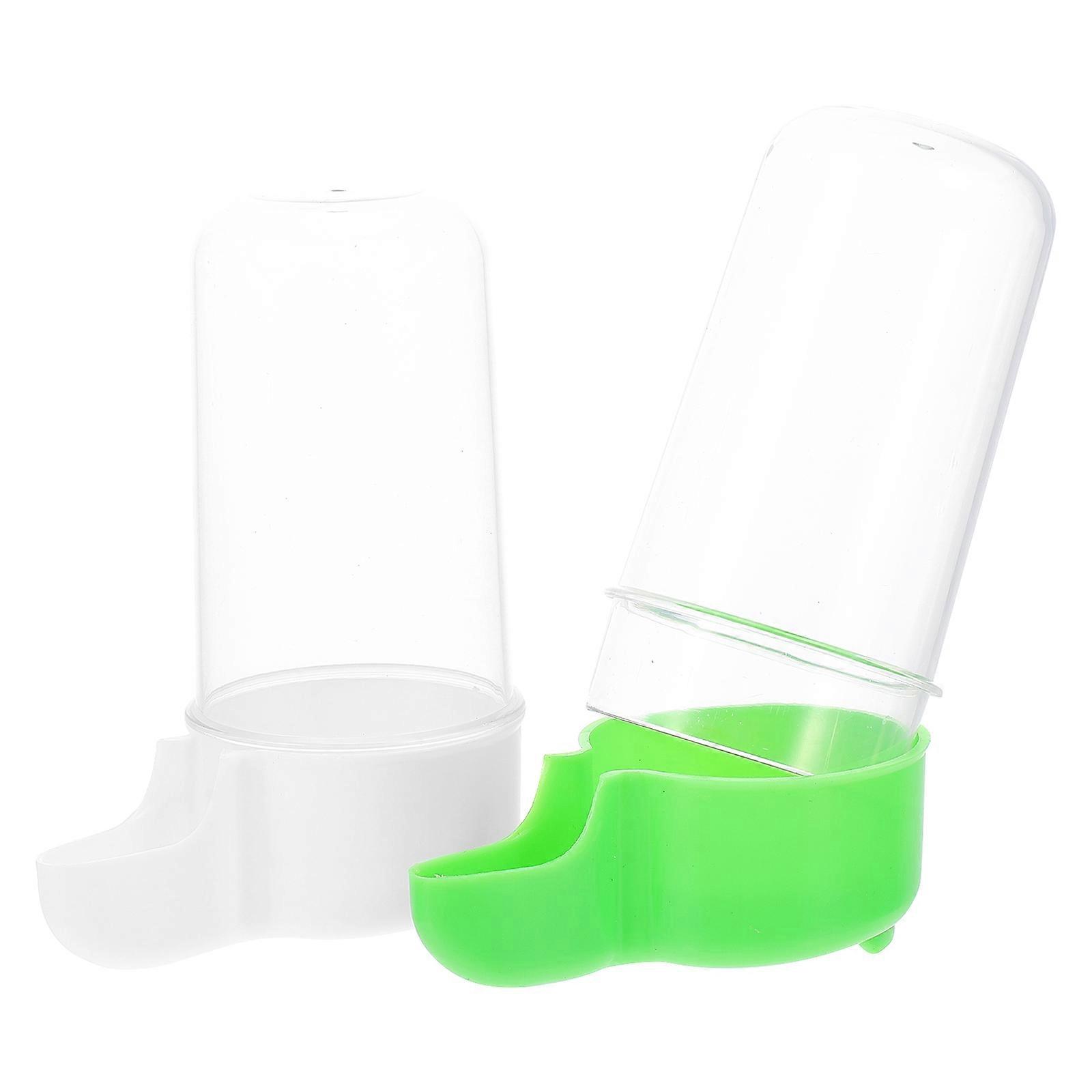 Automatic Bird Feeder Plastic Parrot Waterer for Bird 2Pcs Set