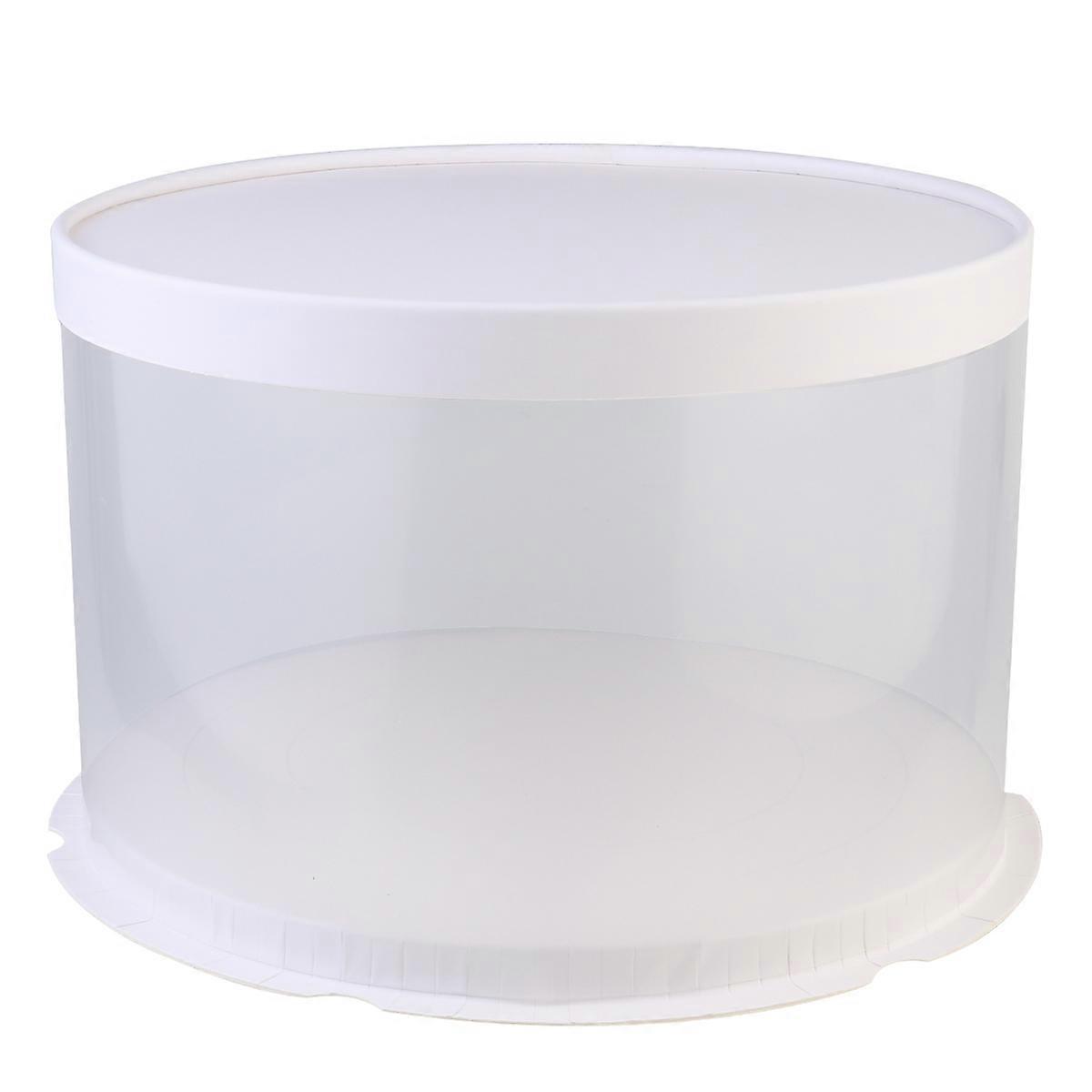 Cake Boxes Plastic Boxes for Wedding Cake Packaging 3Pcs White Set