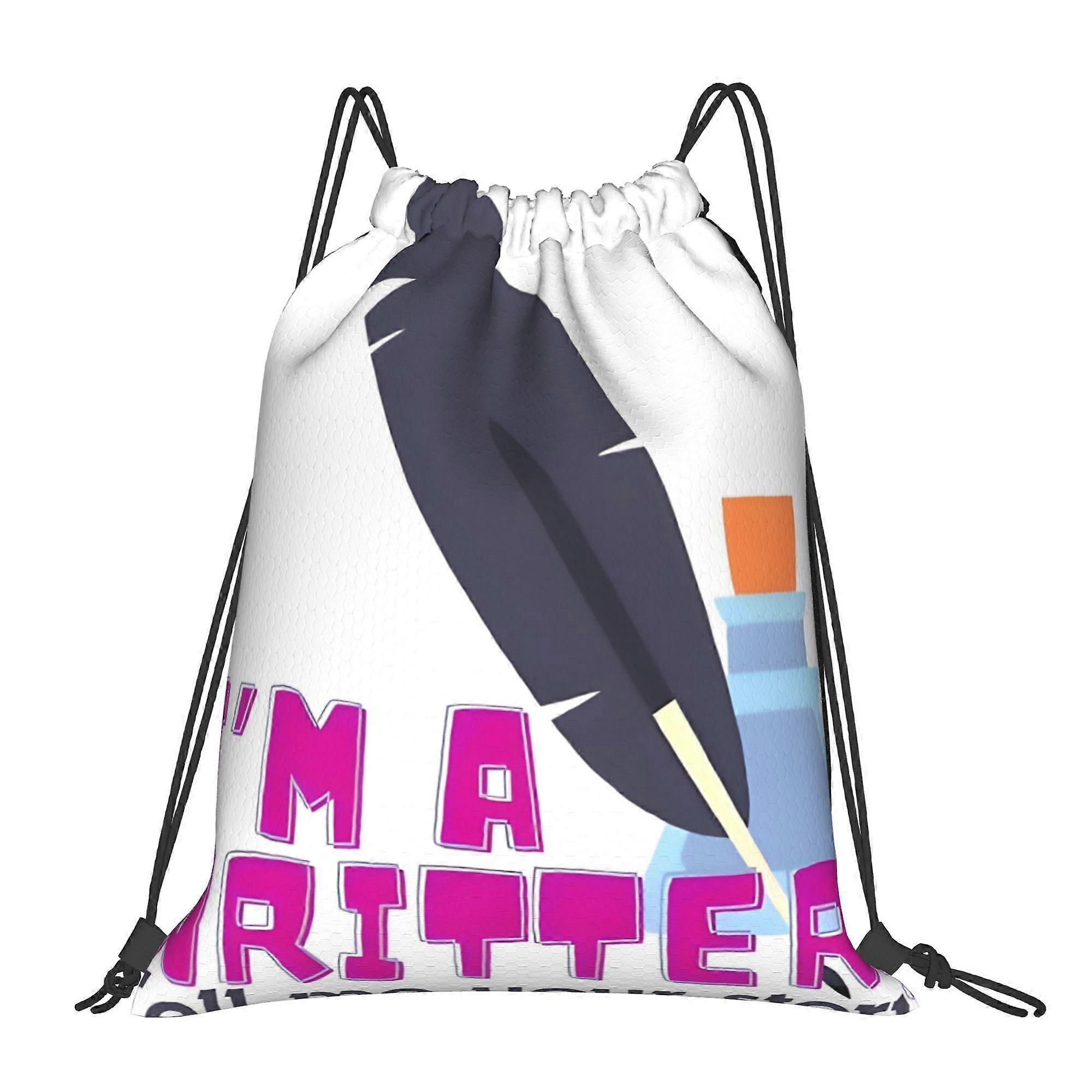1pc Sport Backpack Dear Writer Drawstring Backpack-Cqazw
