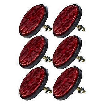 6Pcs Fahrrad Reflektor Fahrradlampe Reflektor Kunststoff Reflektor Warnung Reflektor Fahrrad Zubehör Kunststoff Fahrrad Reflektor Rund reflektierendes Stück Radfahren Reflec