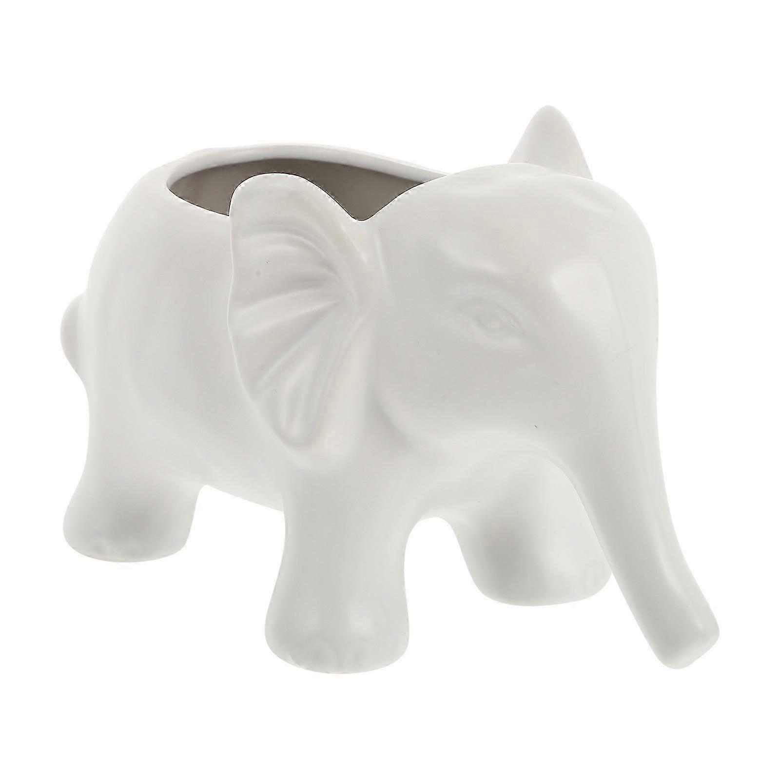 White Ceramic Elephant Model Cup for Bar Use 1Pcs Creative Drinking Cup