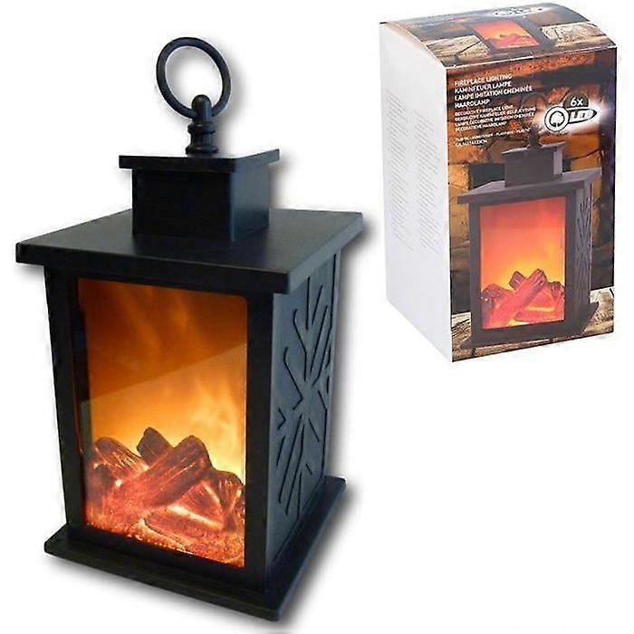 LED Fireplace Lantern Flame Effect - 6 LED Light - Fireside Effect
