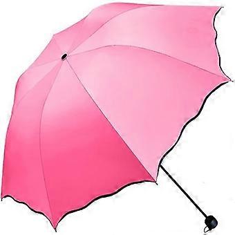 Sun Umbrella Ladies UV Parasol Umbrellas for women Folding Parasol Waterproof UV Umbrella for Sun Protection Flower Magic Lightweight 8 Bones Umbrella