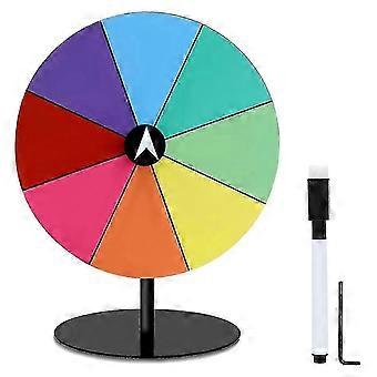 Prize Wheel Dry Erase 8 Inch Spinnings Wheel for Prizes All Metal Tabletop Roulette Wheel of Fortune for Partys Birthday