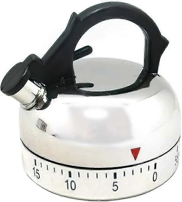 Kitchen Time Timer For Cooking Clock Countdown Egg Timer 60 Minute Mechanical Reminder Kitchen Kettle Shaped Timer For Home1pcs) Yaju