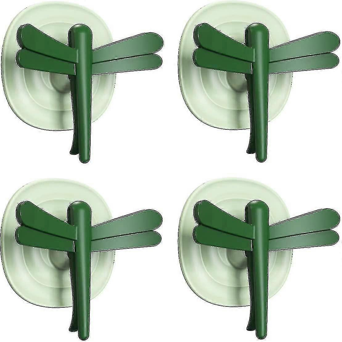 4pcs Adhesive Wall Hooks 15kg(max), Removable Multifunction Dragonfly Hooks, Plastic Wall Hooks