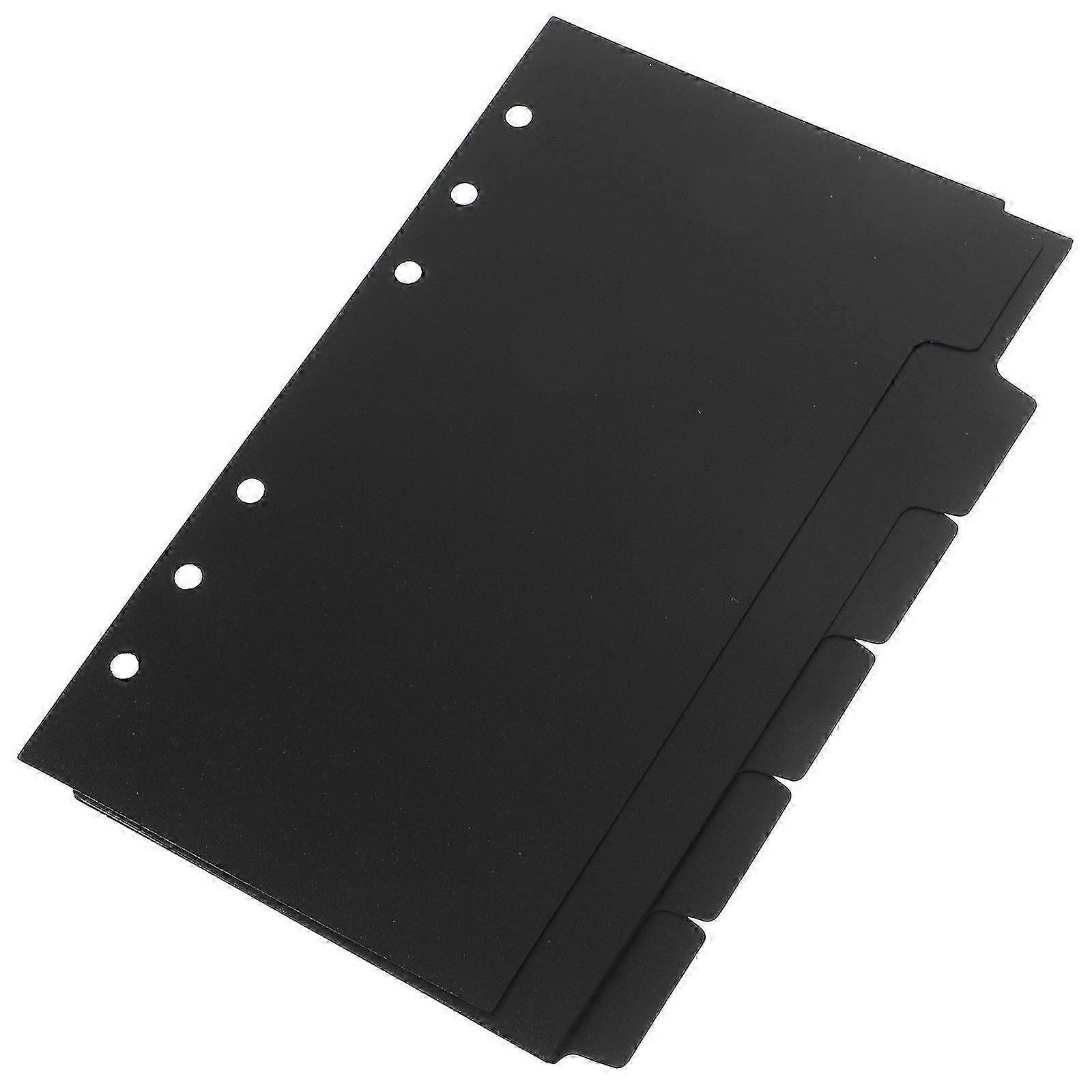 Binder Dividers for Notebook 30 Sheets Black PP with Tabs for Sorting