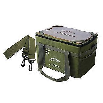 36L Camping Storage Bag with Removable Tabletop, Waterproof Outdoor Utility Tote Organizer Green