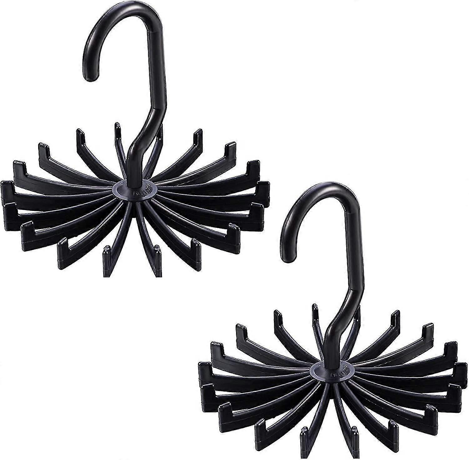 2pcs Rotating Tie Hanger 360hanging Organizer Adjustable