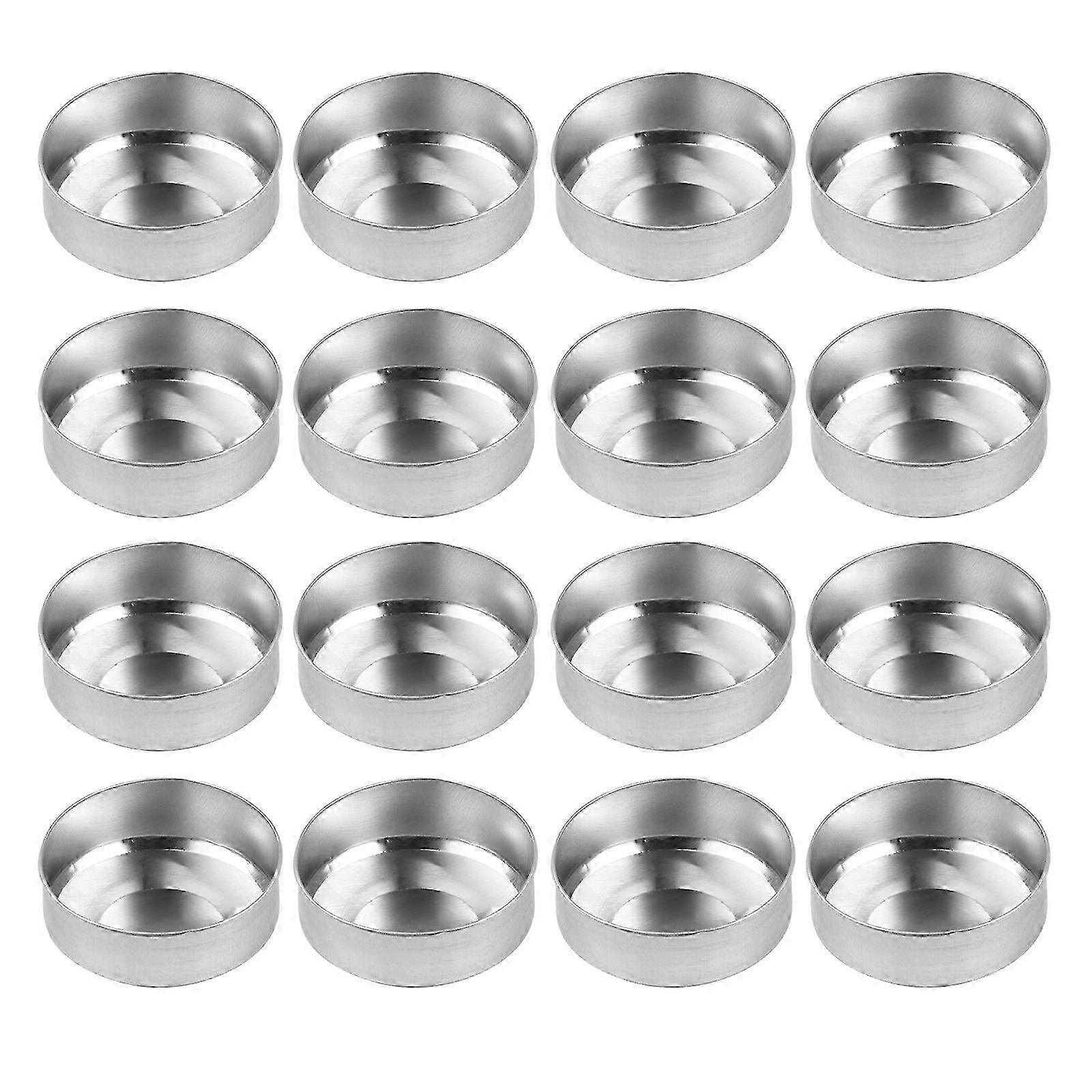 100pcs Aluminum Tea Light Tins Tea Light Empty Case Candle Making Containers